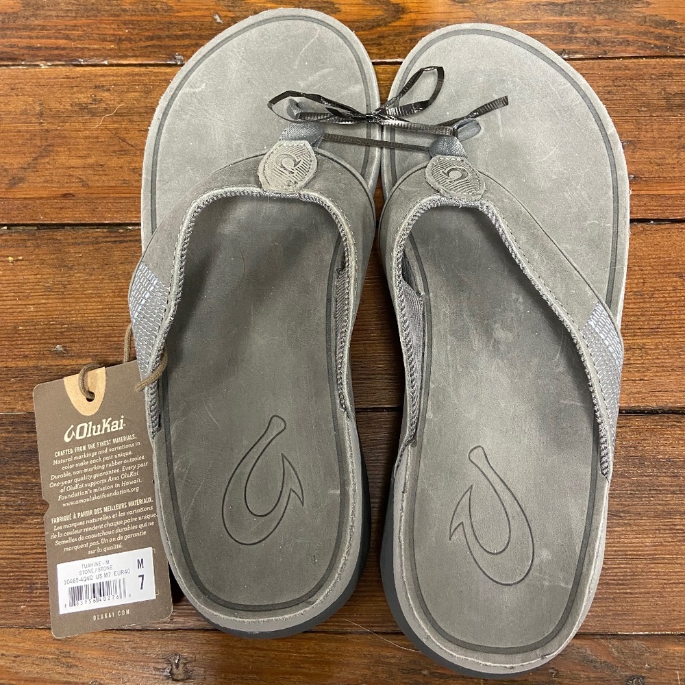 Olu Kai Tuahine Style Men's Flip Flops Sandal Sz 7 NWT